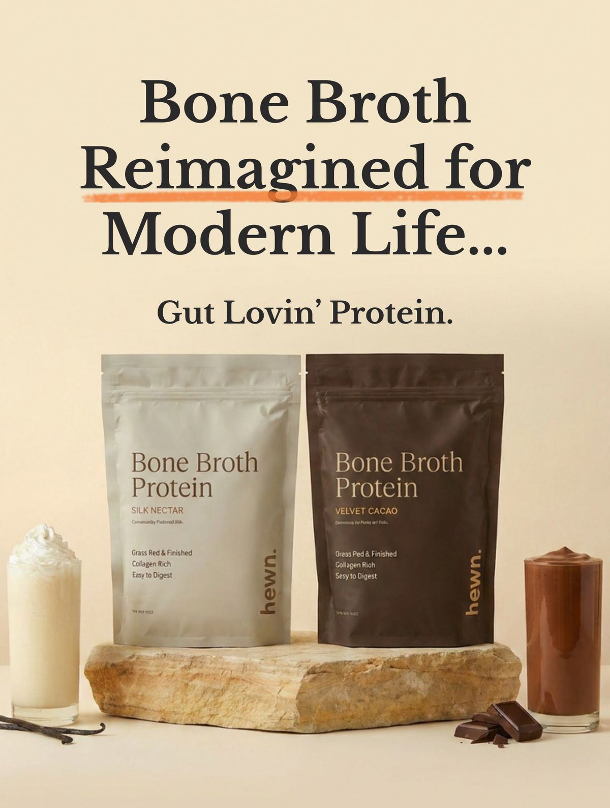 HEWN bone broth protein preview